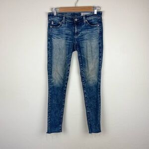 AG ‘The Legging Ankle’ Super Skinny Jeans - Dark Acid Wash